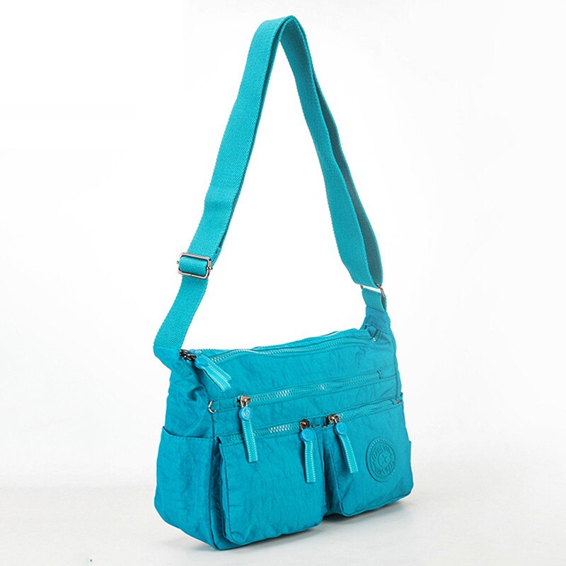 TEGAOTE Messenger Tas Toevallige Multi Ritsvak Vrouwen Kleine Schoudertas Crossbody Tas Dames Satchel Handtas Gsm Pouch: Sky Blue