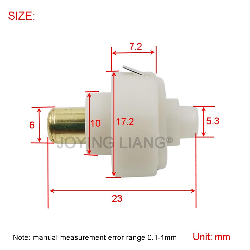 Joying liang 2 stk 17mm diameter led lommelygte trykknap kontakt tænd/sluk elektrisk fakkel halekontakt