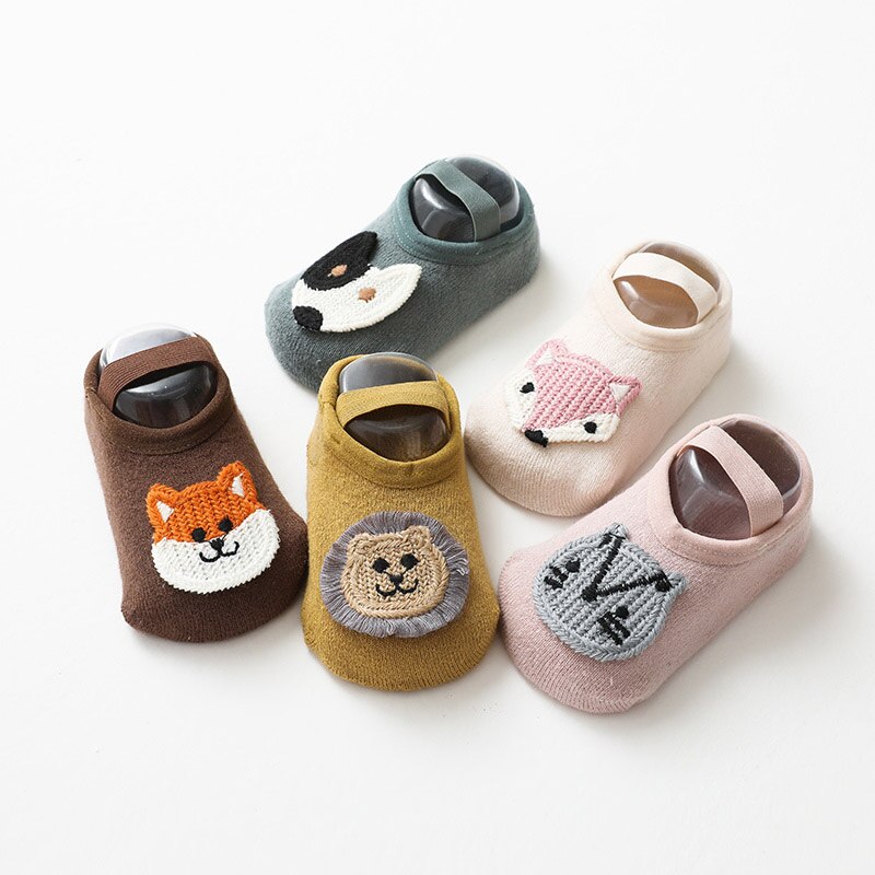Cute Cartoon Baby Socks Thick Warm Kids Girl Boy Autumn Winter Socks Anti Slip Soft Cotton Infant Toddler Short Floor Socks