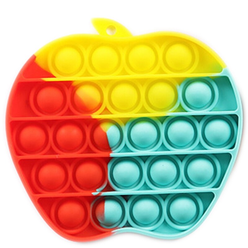 Push Pop Blase Sensorischen Spielzeug Autismus Bedürfnisse Stressabbau Spielzeug Erwachsene Kind Lustige Anti-stress Pop Es Zappeln Apple form: MC3