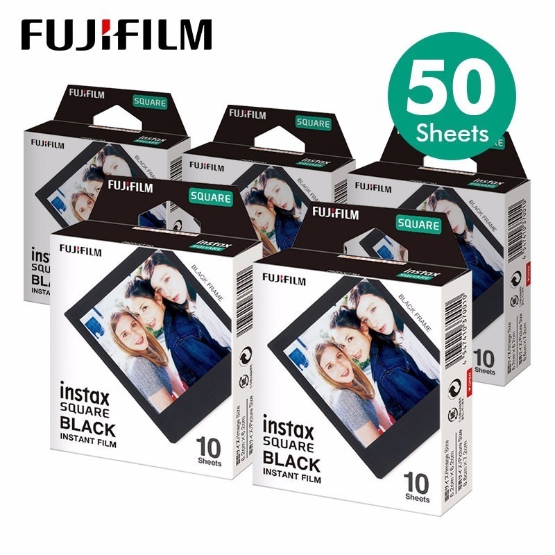 Fujifilm Polaroid Fotopapier Instax Vierkante Film Wit/Zwarte Rand Fotopapier Voor Instax Sq10 Sq6 Sq20 Sq1 Instant camera
