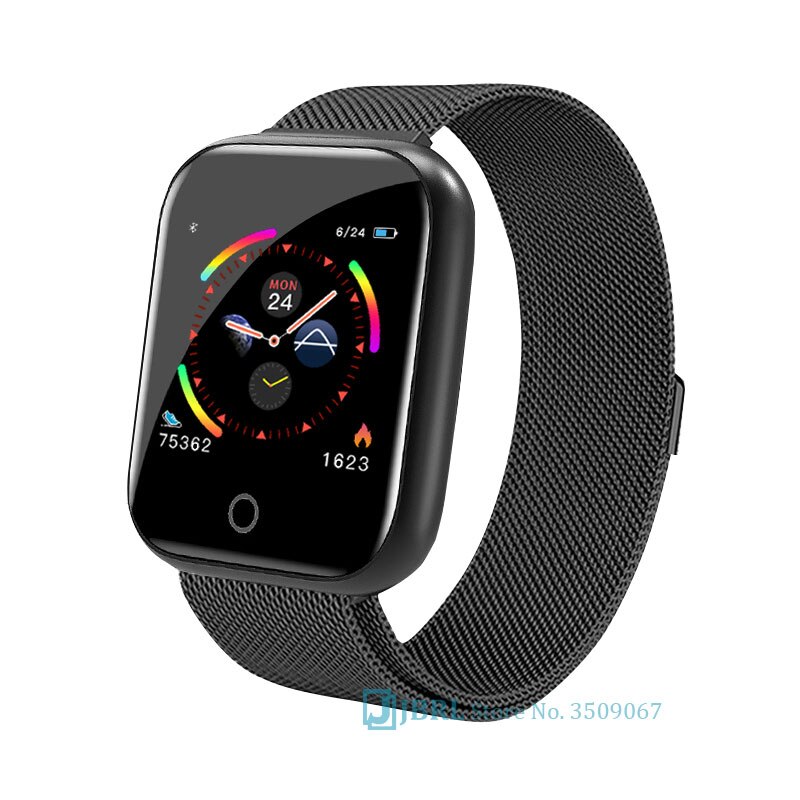 Carré montre intelligente hommes femmes Smartwatch pour Android IOS électronique horloge intelligente Wach Fitness Tracker haut nouvelle montre intelligente