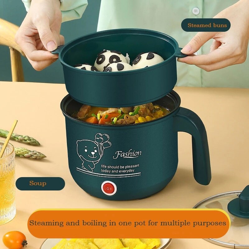 Mini Electric Rice Cooker 1.8L Non-stick Cooking Machine Single/Double Layer Pot Multifunction Electric Rice Cooker for Home