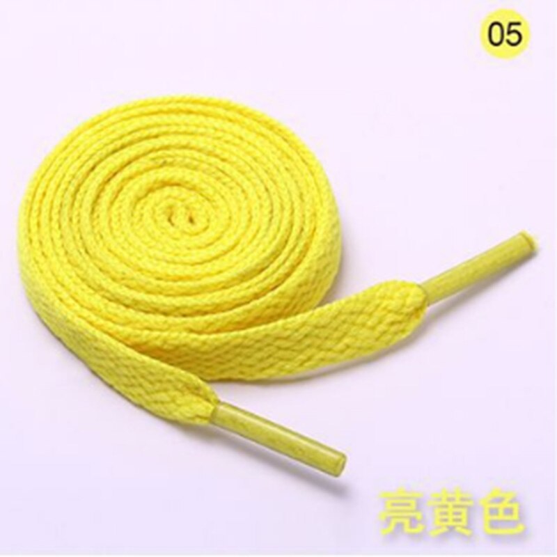 8mm de large de lacets plats lacets de chaussures pour baskets chaussures de Sport 10 couleurs 100cm lacets unisexe femmes hommes: Jaune