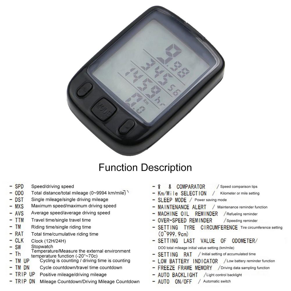 Fiets Computer Waterdichte Lichtgevende Fiets Snelheidsmeter Speed Meter Bryton Fiets Computer Igpsport Bryton 310 Fietscomputer