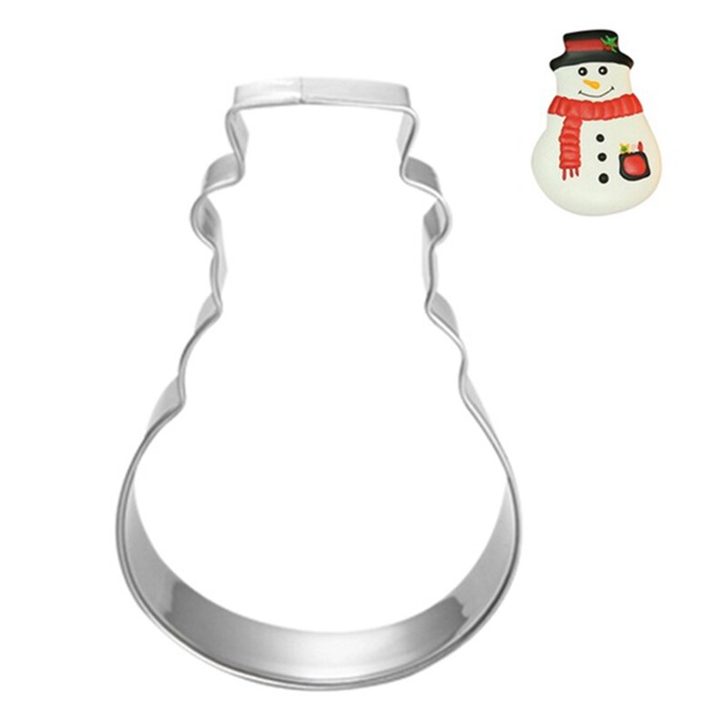 Creatieve Rvs Cookie Cutter Cake Biscuit Bakken Mold Cake Decorating Keuken Bakvormen 9 Vormen: snowman