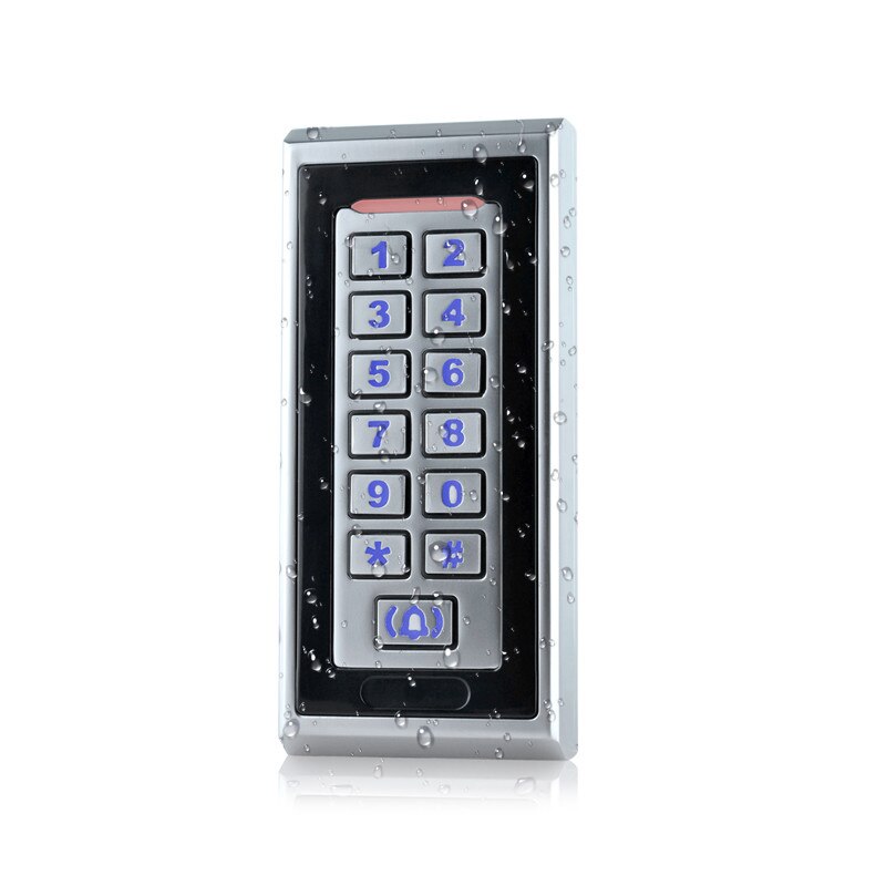 K81 ~ k88 ip 65 waterdichte metalen toegangscontrolesysteem rfid 125 khz kaart met 8000 gebruikerskaart voor beveiligingssysteem met deurslot