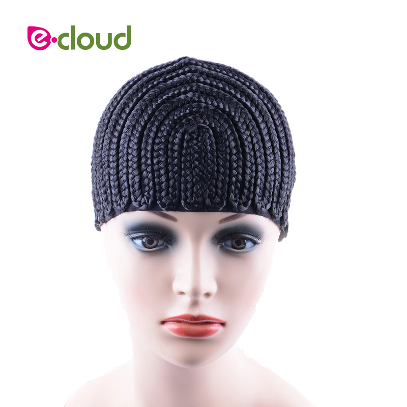 Hair Tools Cornrow Wig Caps For Making Wigs With Combs Adjustable Black Crochet Braided Weaving Cap Lace Elastic Hairnet