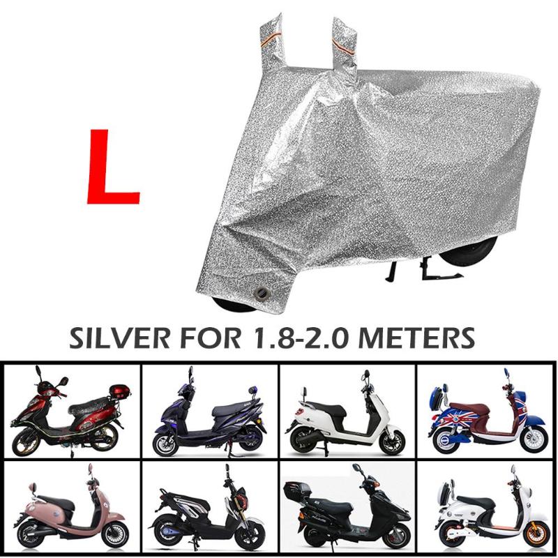 Cubierta de motocicleta a prueba de polvo flocado cubierta gruesa lluvia nieve UV Protector noche luz de advertencia reflectante ropa de seguridad