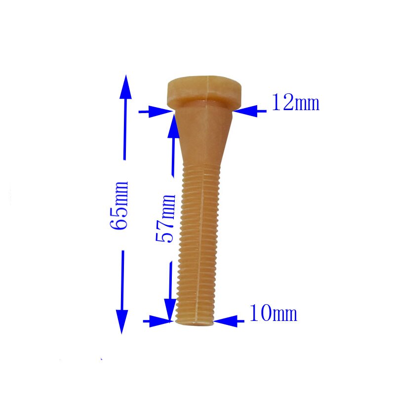 100 stk fjerkræ gummi stang due vagtel længde 65 mm gummi plukning fingre fjernelse maskine lim stick plukker: Hvid