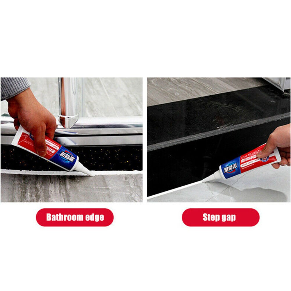 90ml Tile Sealant Bathroom Porcelain Waterproof Kitchen Squeeze Wall Paste Glue Home Cleaner Gaps Repair Agent Filler