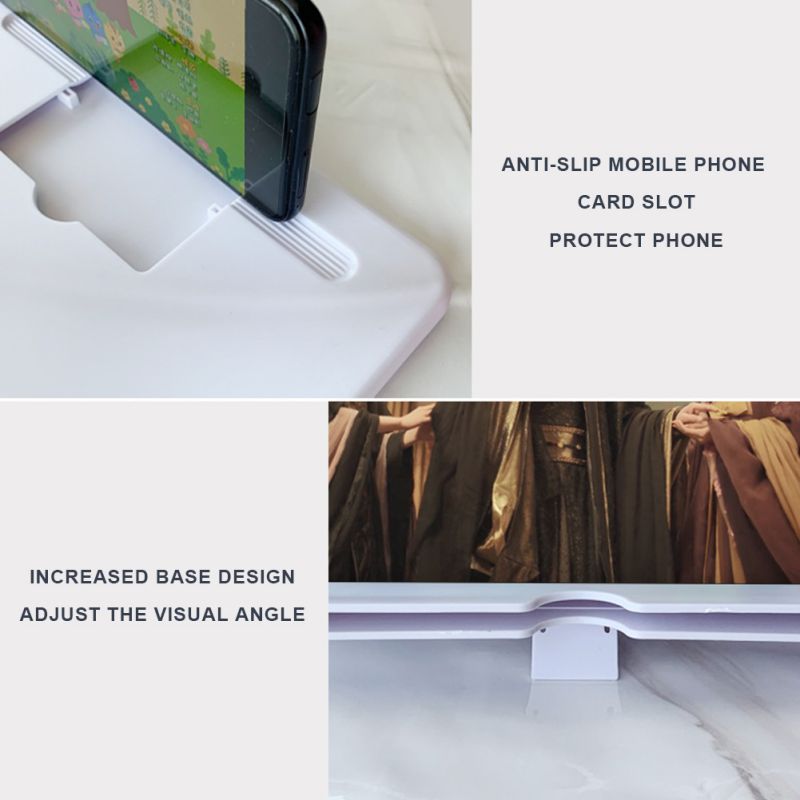 3D HD Mobile Phone Adjustable Angle Magnifier Projector Screen For Movies Videos