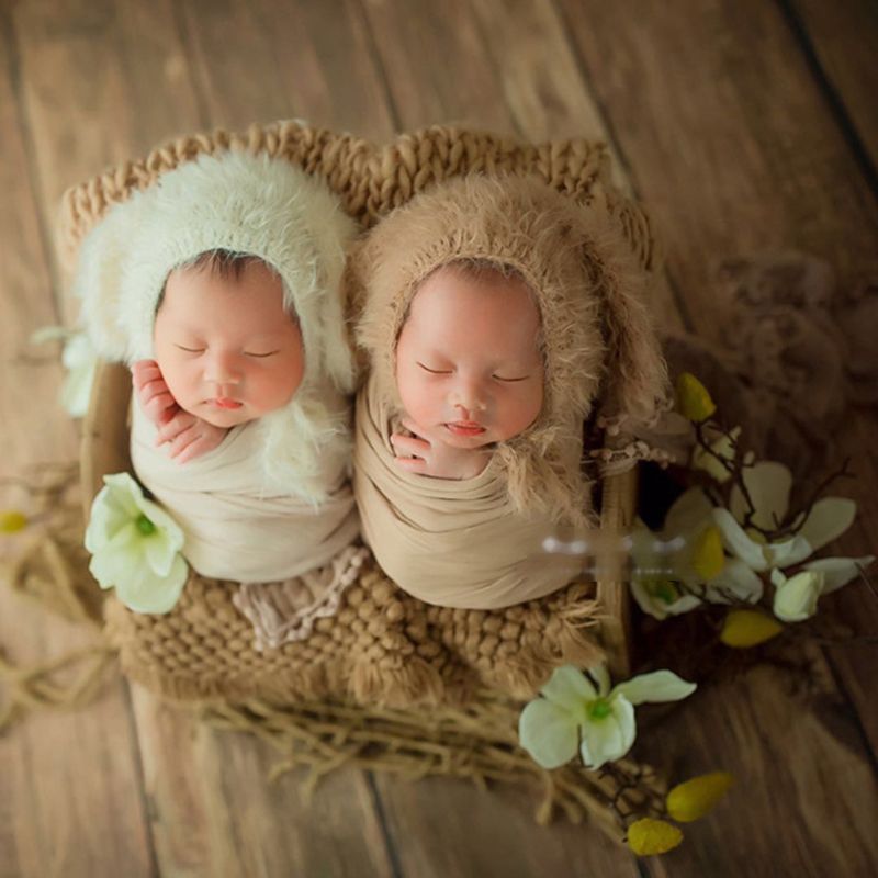 Newborn Photography Prop Chunky Burlap Layer Net Hessian Jute Backdrop Blanket