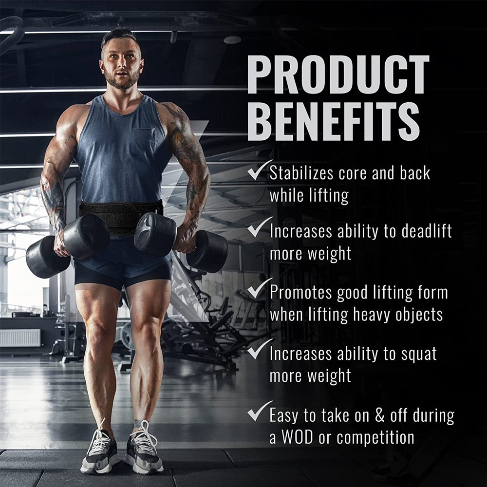 Viktlyftarbälte - Stöd för Marklyftsträning - Funktionell Fitness - Unisex Vuxen