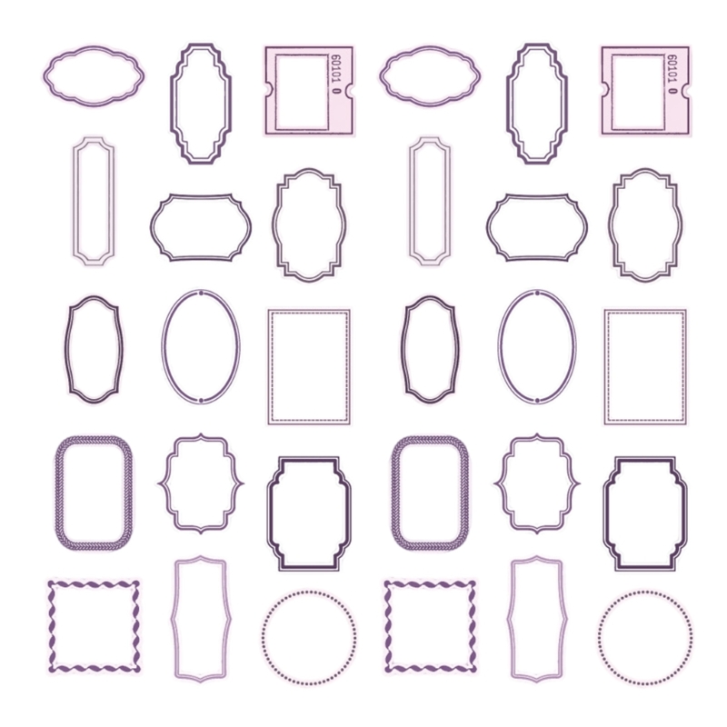 30 Stück Sammelalbum-Rahmen, Jahrgang-Fotorahmen, dekorativer Rahmen für Scrapbooking, Tagebuch, Basteln, Albumdekoration