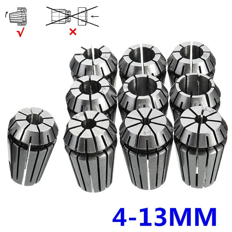 10Pcs Set Er20 Spring Collets for Cnc Milling Lathe Tool Engraving Machine