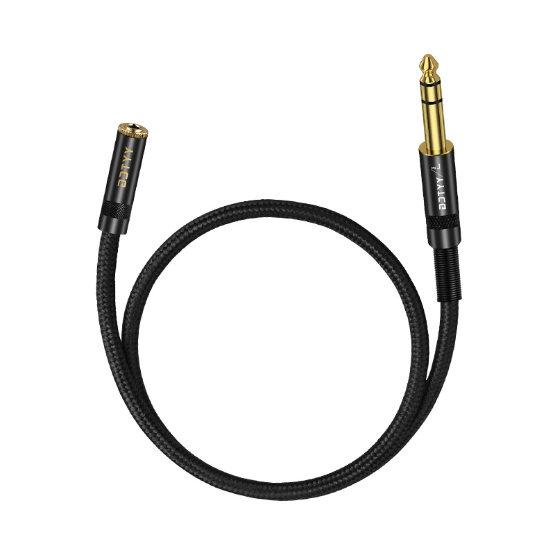 TRS audio cable 6.5mm male head to female head extension cable interface power amplifier sound box guitar mixer sound card