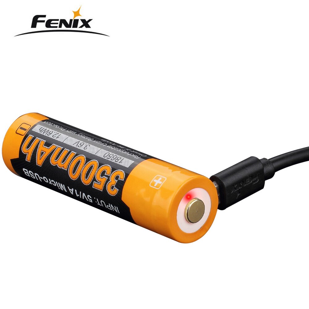 Fenix – batterie Li-ion ARB-L18-3500U, Rechargeable par USB, 3500mAh, 18650