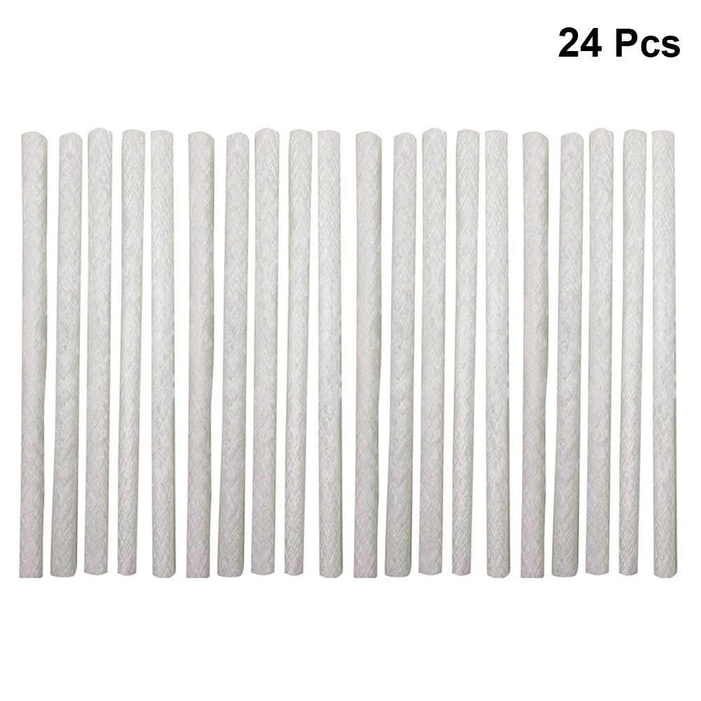 24 stk udendørs glasfibervæger olielampe væge vinflaske væger lightening fakkel væger til gård butik camping  (1.27 x 25cm)