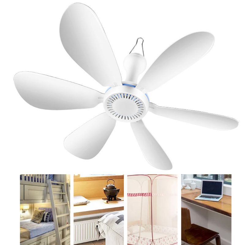 Ac 220v 20w 6 blader 16.5 tommers stille husholdningsseng hengende vifte på av bryter takvifte energisparende kjølevifte