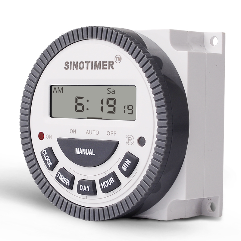 TM619 AC 220V 230V 240V Digital Timer 7 Days Programmable Time Switch Relay with UL listed relay 16A, easy wiring,with flap.