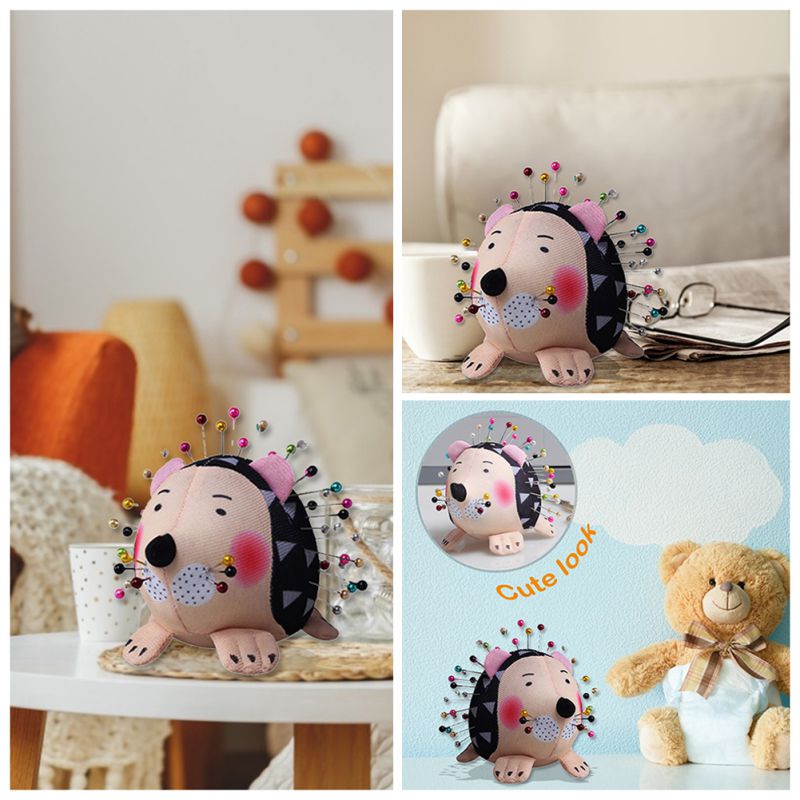 Cute Hedgehog Pin Cushion for Sewing Pincushion with Soft Cotton Fabric Pin Patchwork Holder Arts Crafts & Sewing