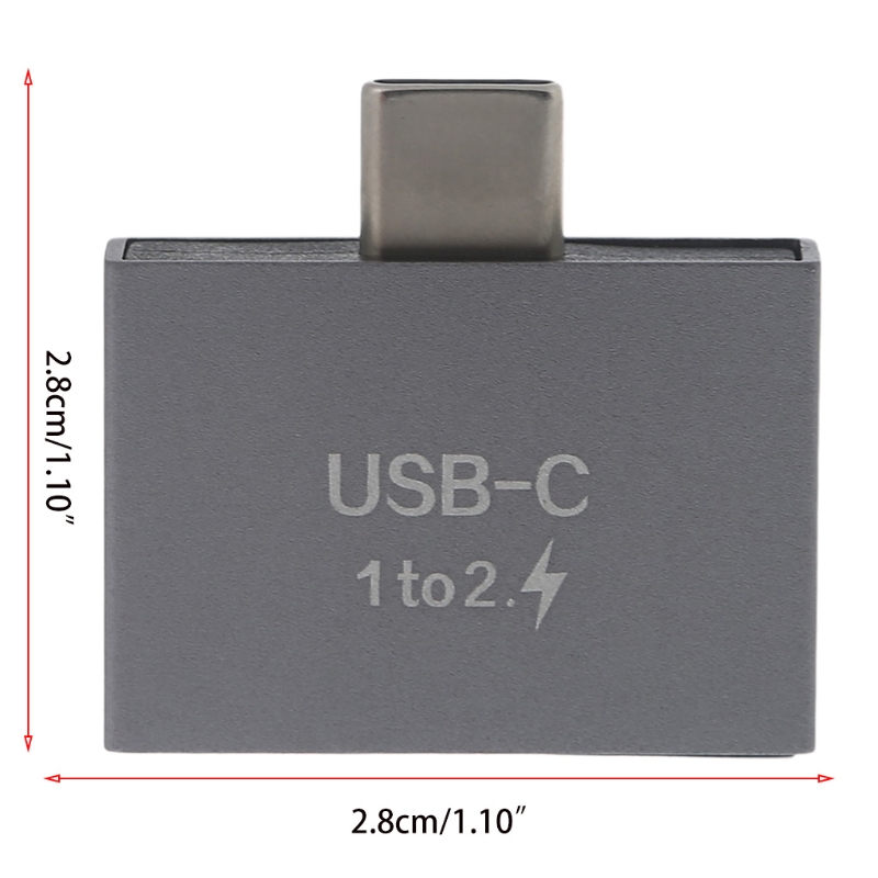 USB C Male to Dual USB C Female Splitter Convter Adapter Extension Connector