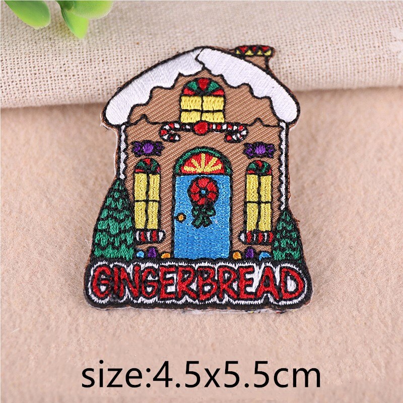 Cartoon Patch Ijzer Op Patches Voor Kleding Streep Kerstmissneeuwman Badges Geborduurd Patches Stickers Op Kleding Diy Applicaties: Laser Bright