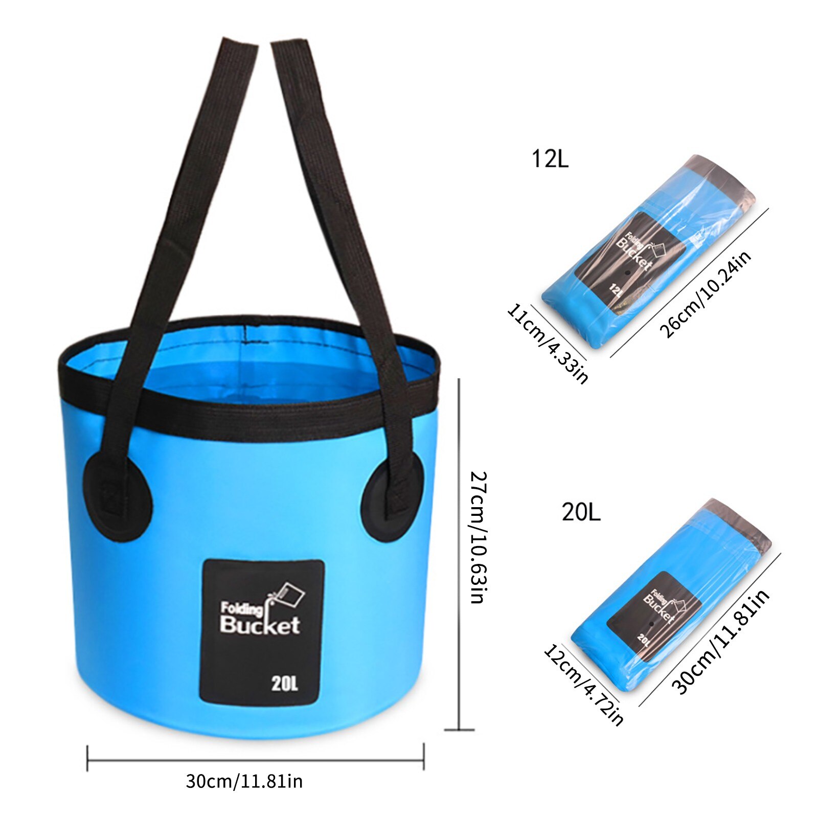 Baldes plegables portátiles para exteriores, para acampar, pescar, Picnic, cubo plegable ligero, para jugar al aire libre, fácil de llevar