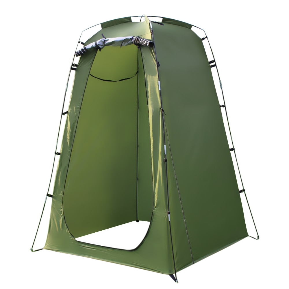 Outdoor Douche Tent Veranderende Kleedkamer Privacy Strand Tent 2 Windows Instant Draagbare Douche Tent Camping Wc Regen Onderdak: Army Green