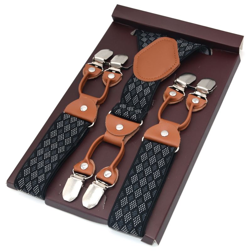 Seler #39 elastiske seler læder herre bukseclips-ende voksen suspensorio tirantes hombre bretelles 3.5*120cm: Mbd 8642hg