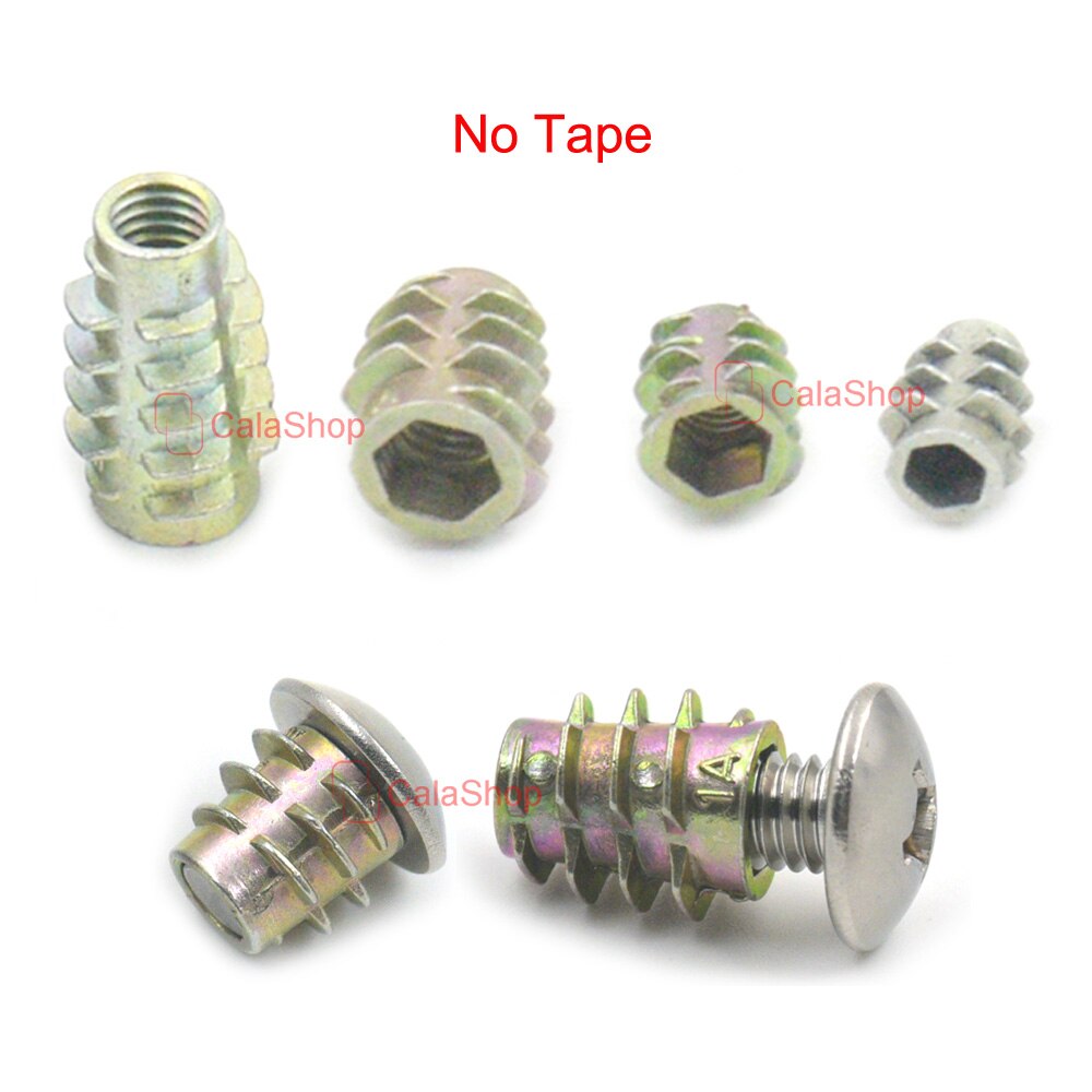 20 Pcs / Lot Mounting Kit Removable Wheel Chock Wood Floor Threaded Flange Nut with screw DIY