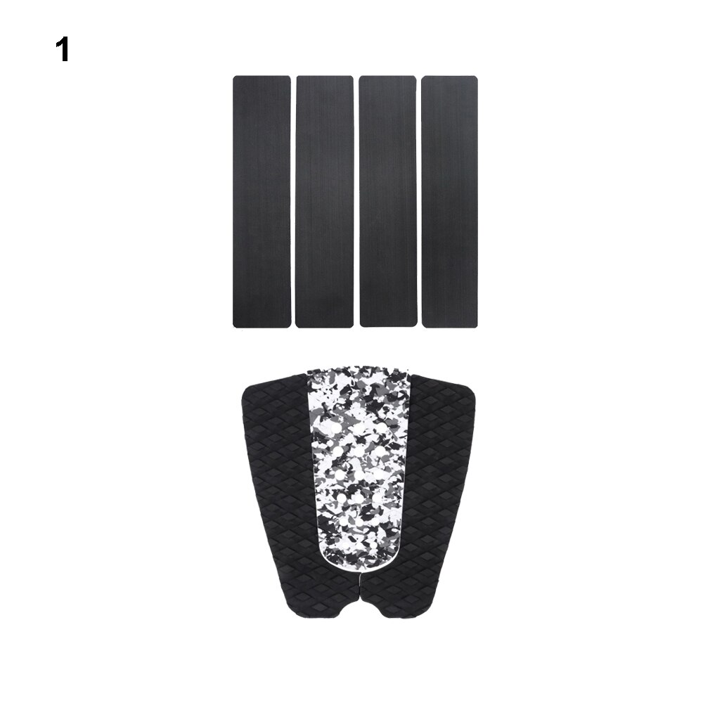 6 Pieces Surfboard Traction Pad Front Deck Pads Premium EVA with Tail Kicker 3M Adhesive for Longboard Shortboard Fish Skimboard: 1