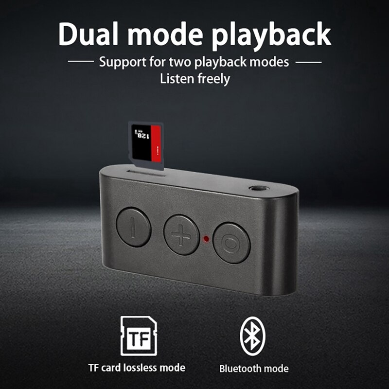 Kabelloser bluetooth-empfänger für das auto mit  mp3 abspielgeräten und  tf3.5 mm aux 5.0 bluetooth-adaptern für autolautsprecher, kopfhörer und freisprecheinrichtung