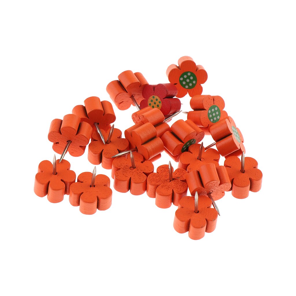 20pcs Pack Map Push Pins Thumb Tacks for Bulletin / Cork Boards, Flower Pattern