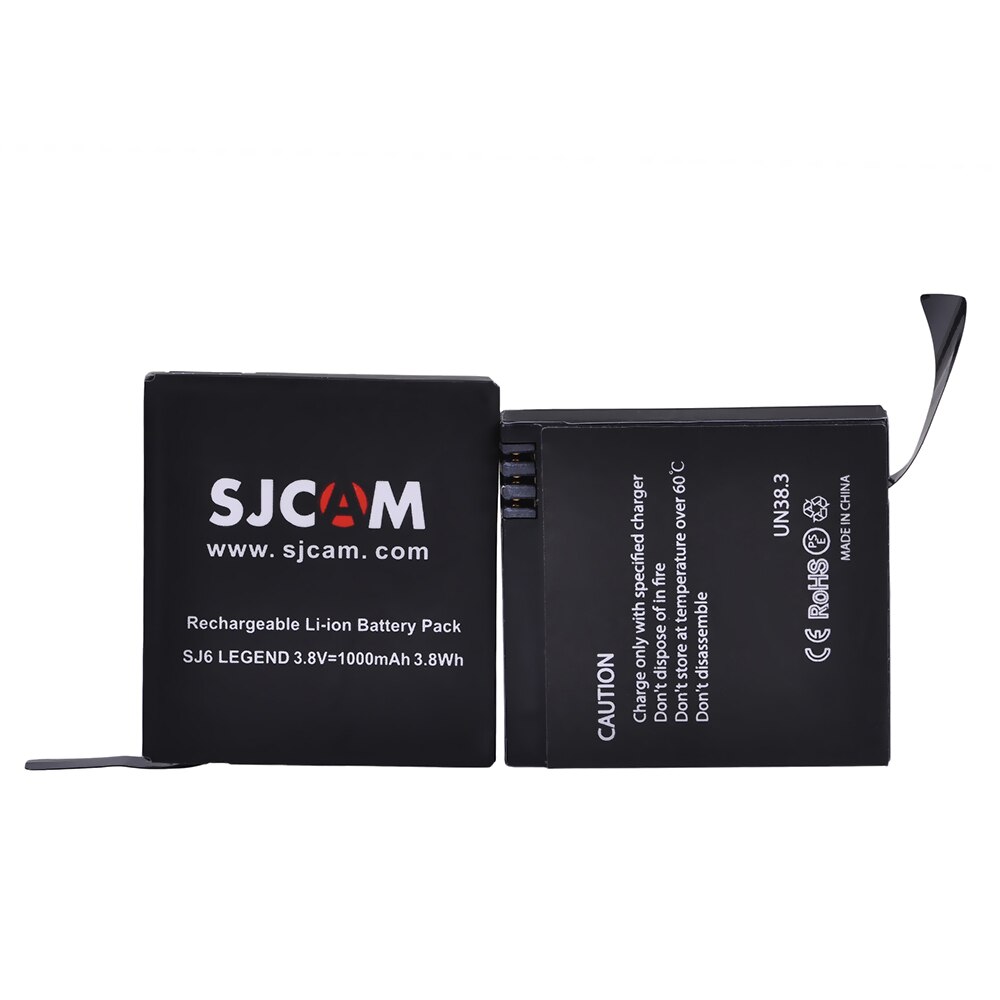 3x Durapro 1000mAh Camera Battery + 3-Slot USB Charger for SJCAM SJ6 Legend