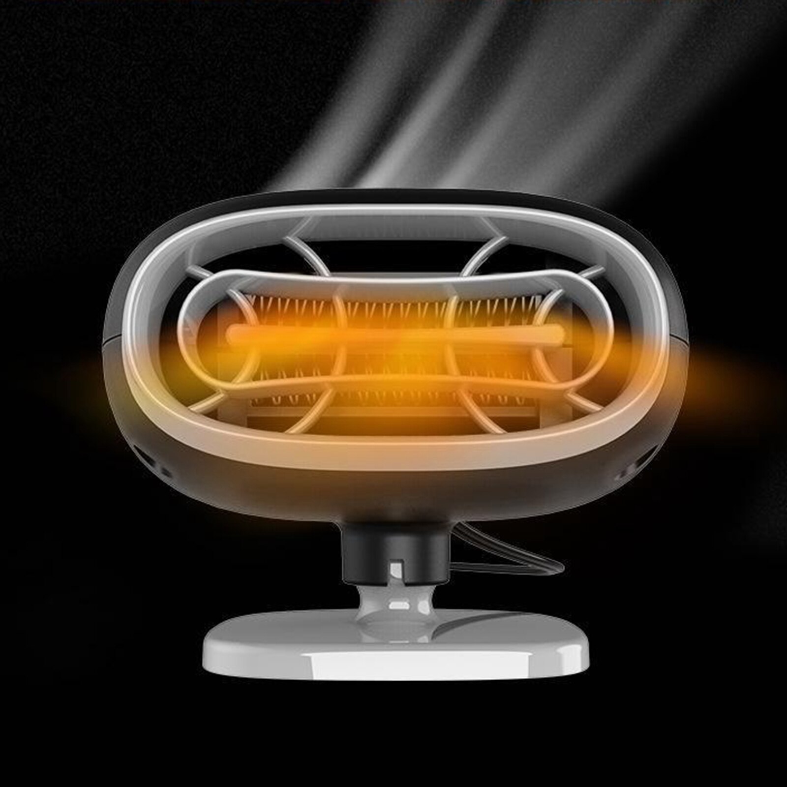 12V Fast Heating Car Windscreen Heater Fan Defogger Defroster with Base, 2 in 1 Heating & Cooling Auto Car Heater