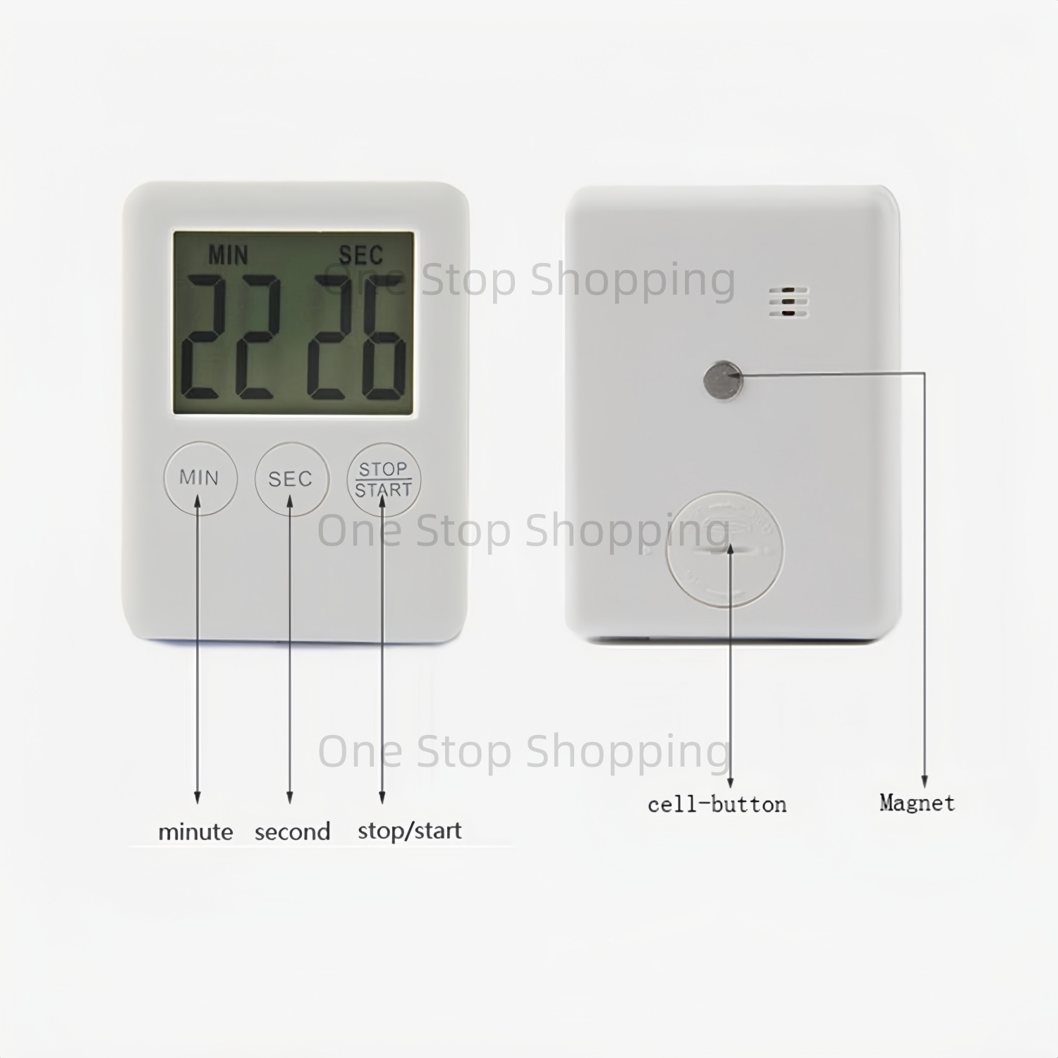 Mini Digital Kitchen Timer Small Kitchen Timer Large LCD Digital Display Multifunctional for Cooking Baking Sports Nap Office