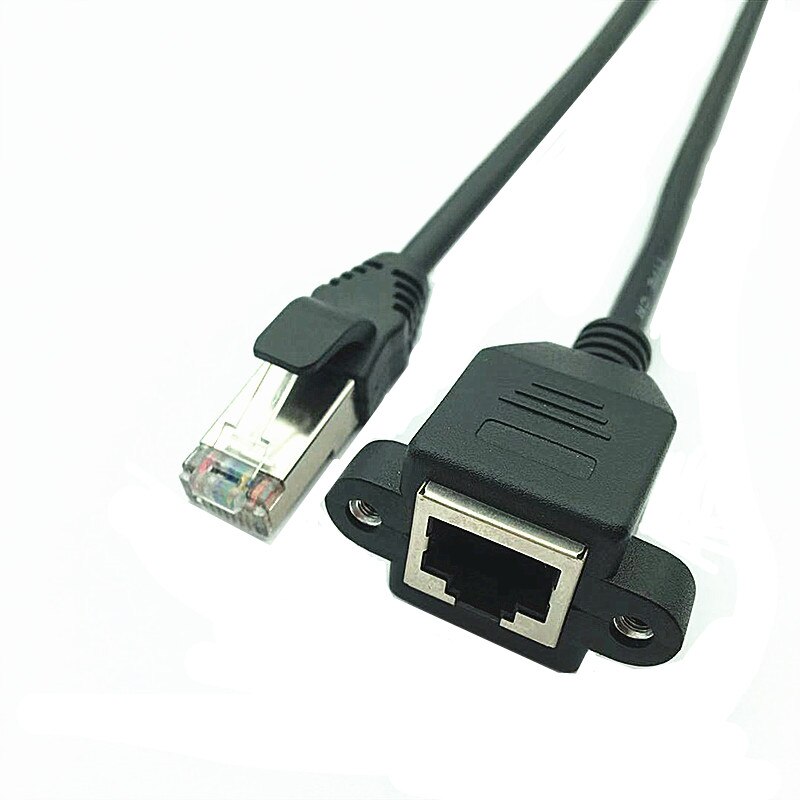 60cm w górę w dół prawy lewy kątowy 90 stopni 8P8C FTP STP UTP Cat5 RJ45 ze śrubą Lan sieć Ethernet przedłużacz 1ft 0.3m