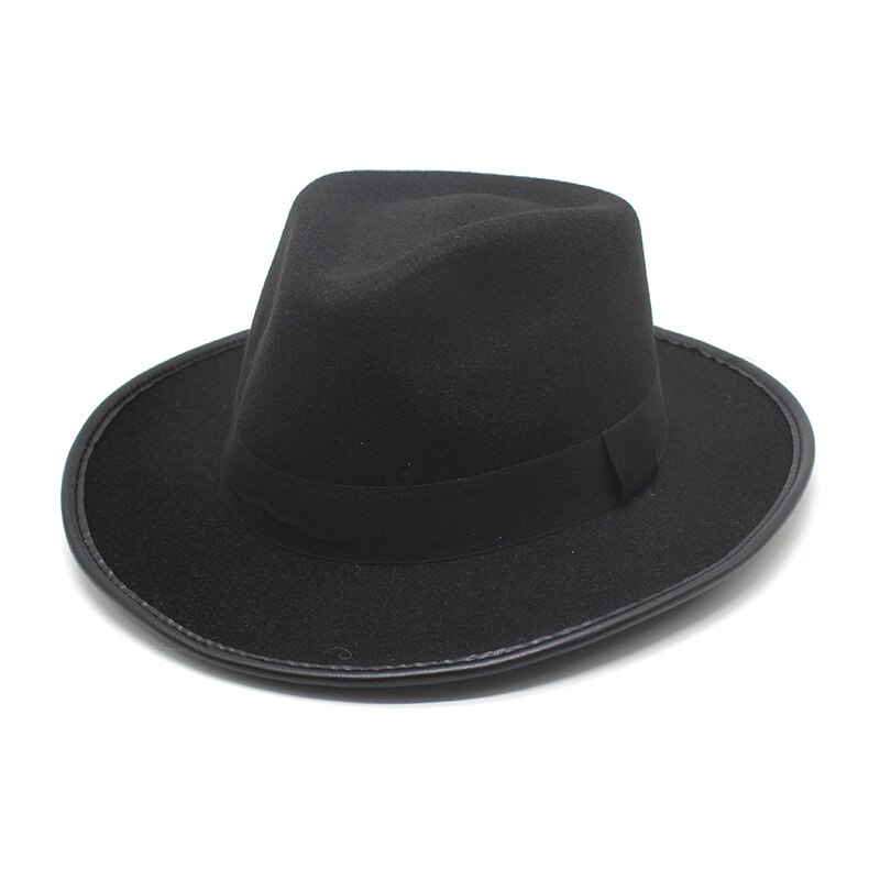 Sombreros de fieltro vintage para hombres y mujeres, sombreros elegantes de lujo con imagen de boda, Panamá, sombrero de cowboy, para primavera y otoño, novedad: 4