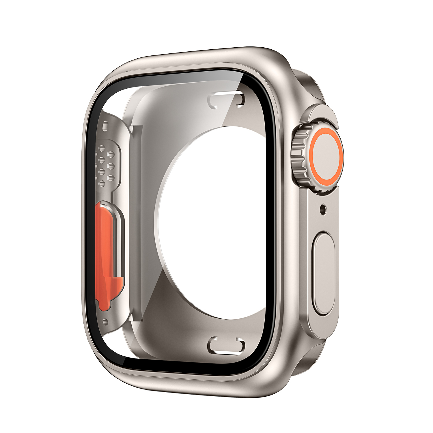 Funda protectora de pantalla para Apple Watch 44mm 45mm 40mm 41mm funda dura de parachoques trasero delantero de PC para iwatch 9 8 7 6 5 4 cambio a Ultra: Blue / 1.9 Pulgadas y Menos