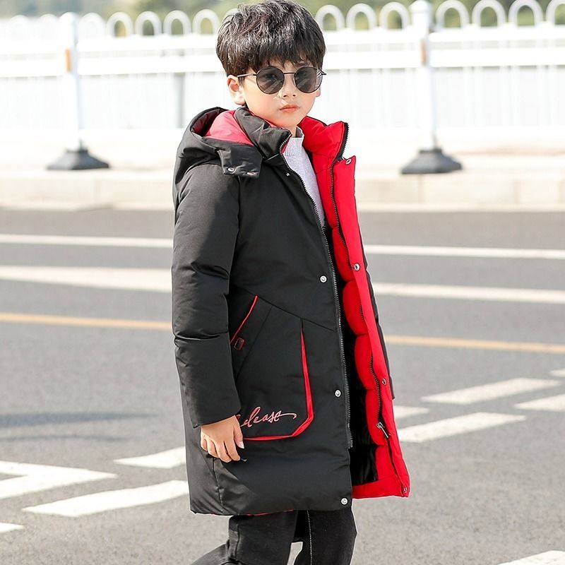I 4-14 år piger vinterjakke varm frakke tøj tykke parkas børns vinterjakker børn stor hætte overtøj