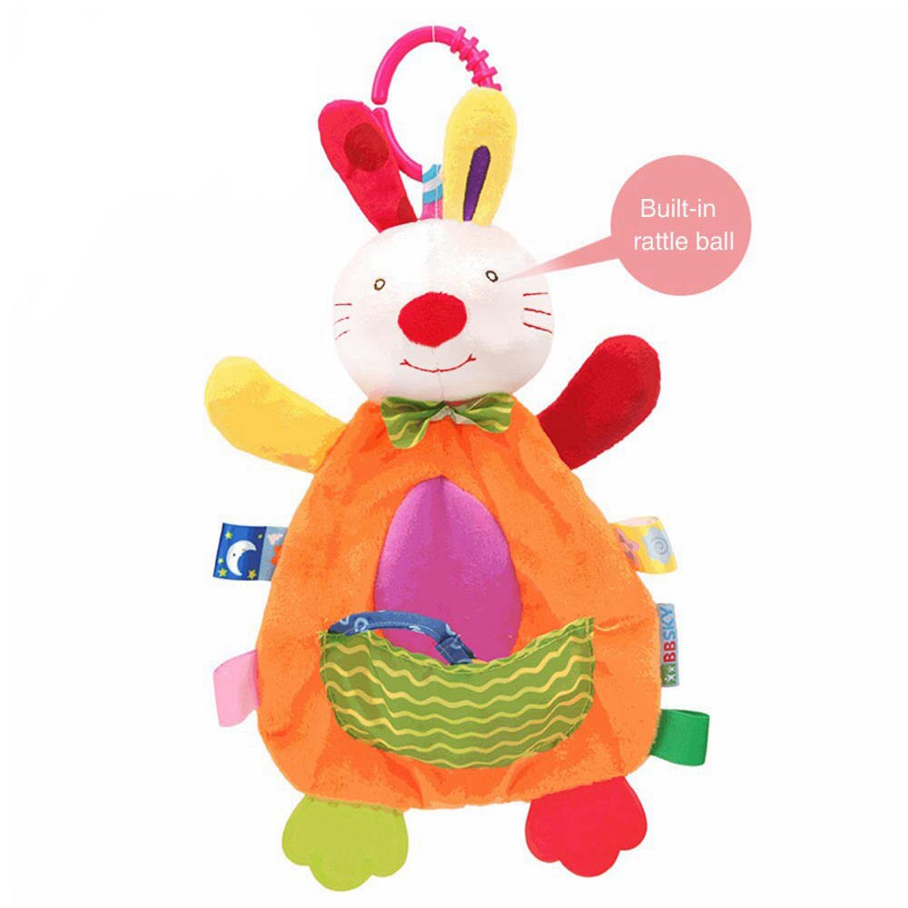 Baby Soothe Appease Towel Born Infant Soft Blanket Appeasing Towel Cartoon Animal Doll Plush Comforting Toy Pacify Towel: Light Green