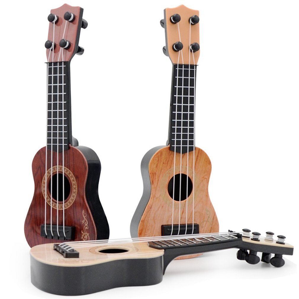 Mini Guitarra de 4 cuerdas para niños y principiantes, instrumento Musical de juguete, ukelele clásico, Educación Temprana, guitarra pequeña