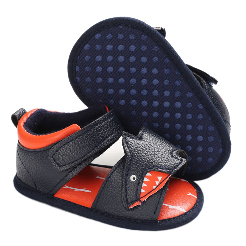 Trend Zomer Baby Baby Meisjes Jongens Sandalen Cartoon Shark Vorm Zachte Zool Pu Lederen Schoenen Antislip prewalker