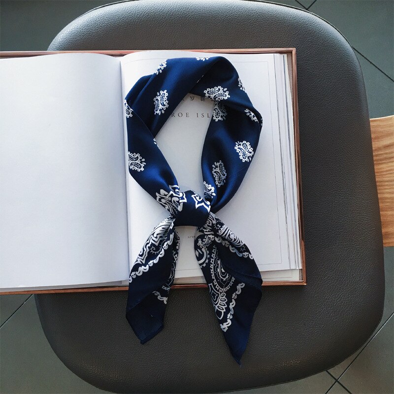 Print Square Silk Scarf Women Small Neck Scarfs Of Vicedeal