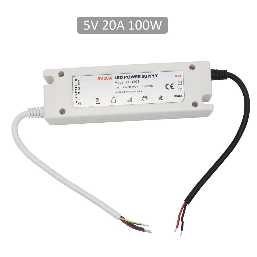 LED Power Supply 12V 5V 60W 72W 100W 110V 220V AC to DC12v 5 volt LED Strip Power Supply LED Driver 100W Lighting Transformer