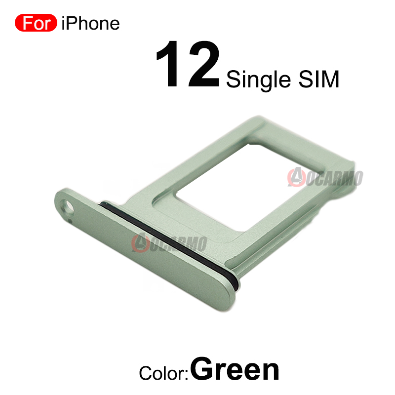 Bandeja SIM dual para iPhone 12 pieza de repuesto con ranura para tarjeta SIM única: Plata