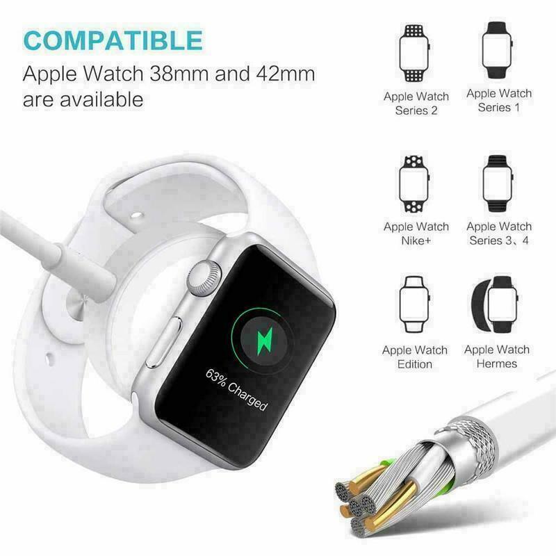 2 In 1 Magnetic Wireless Charger for Apple Watch Series 5 4 3 2 USB Charging Cable 1.2M for IPhone 11 Pro Max XS XR X 8 7 6 Plus