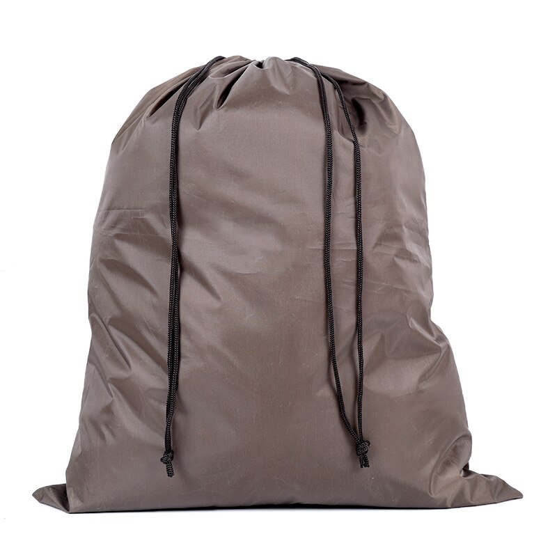 Waterproof Nylon Drawstring Storage Bags for Shoes Underwear Clothes Multifunctional Travel Sport Luggage Packing Organizer: M / Chocolate